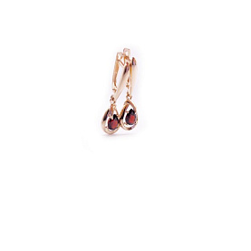 Серьги ЮФ Династия - Золото 375, Гранат (арт. 027092-5350)