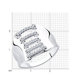 Кольцо SOKOLOV - Серебро 925, Фианит (арт. 94013257)