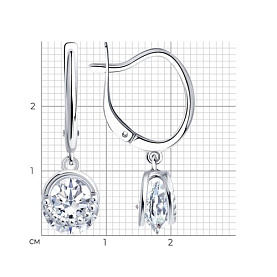 Серьги Diamant - Серебро 925, Фианит (арт. 94-121-00094-1)