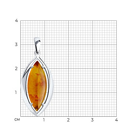 Подвеска SOKOLOV - Серебро 925, Янтарь пресс. (арт. 83030024)