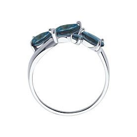 Кольцо SOKOLOV - Серебро 925, Топаз лондон (арт. 92011657)