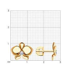 Серьги Diamant - Серебро 925, Фианит (арт. 93-122-01968-2)