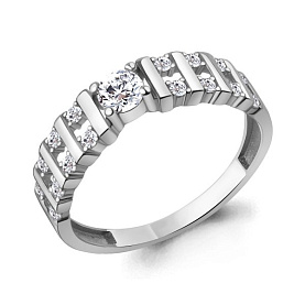 Кольцо Аквамарин - Серебро 925, Фианит (арт. 68860А.5)