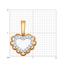 Подвеска SOKOLOV - Серебро 925, Фианит (арт. 93030327)
