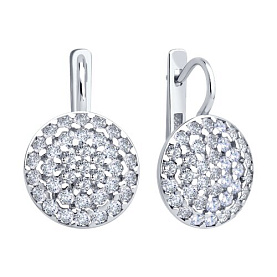 Серьги SOKOLOV - Серебро 925, Фианит (арт. 94027039)