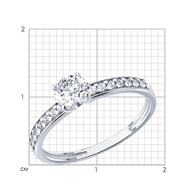 Кольцо SOKOLOV - Серебро 925, Фианит (арт. 94014636)