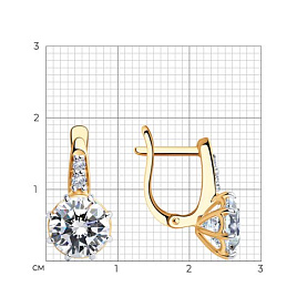 Серьги SOKOLOV - Серебро 925, Фианит (арт. 93022273)