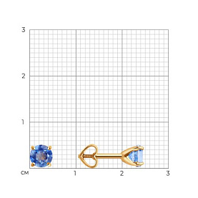 Серьги SOKOLOV - Золото 585, Топаз (арт. 728844)