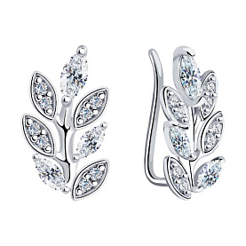 Серьги SOKOLOV - Серебро 925, Фианит (арт. 94025999)