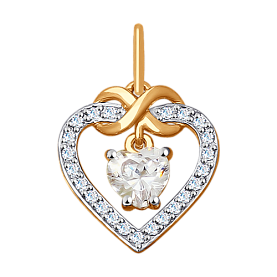 Подвеска SOKOLOV - Золото 375, Фианит (арт. 035289-4)