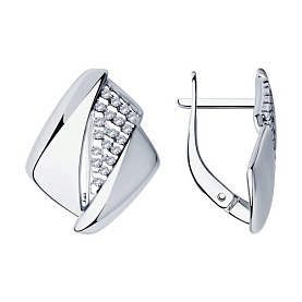 Серьги Diamant - Серебро 925, Фианит (арт. 94-120-00681-1)