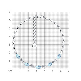 Браслет SOKOLOV - Серебро 925, Топаз, Фианит (арт. 92050094)