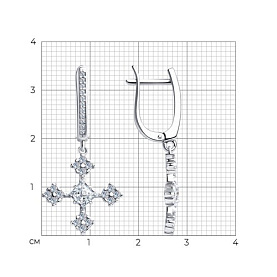 Серьги SOKOLOV - Серебро 925, Фианит (арт. 94023661)