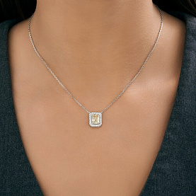 Колье SOKOLOV - Серебро 925, Празиолит, Фианит (арт. 92070110)