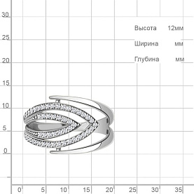 Кольцо Аквамарин - Серебро 925, Фианит (арт. 64569А.5)