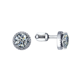 Серьги SOKOLOV - Серебро 925, Фианит (арт. 94020573)