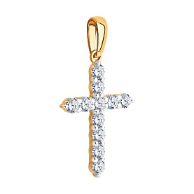 Подвеска SOKOLOV - Золото 375, Фианит (арт. 035844-4)