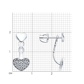 Серьги SOKOLOV - Серебро 925, Фианит (арт. 94025910)