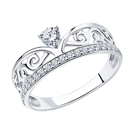 Кольцо SOKOLOV - Серебро 925, Фианит (арт. 94012036)