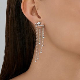 Серьга SOKOLOV - Серебро 925, Фианит (арт. 94170380)