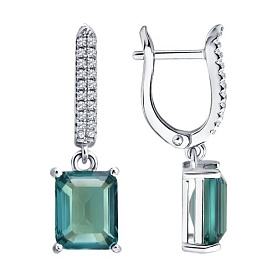 Серьги SOKOLOV - Серебро 925, Фианит (арт. 94027616-91)