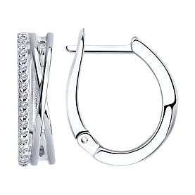 Серьги SOKOLOV - Серебро 925, Фианит (арт. 94025820)