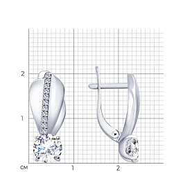 Серьги Diamant - Серебро 925, Фианит (арт. 94-120-01222-1)