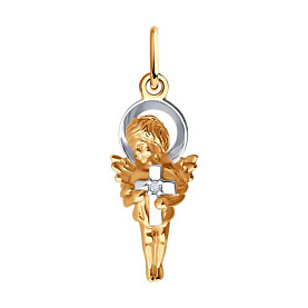 Подвеска SOKOLOV - Золото 585, Фианит (арт. 036614)