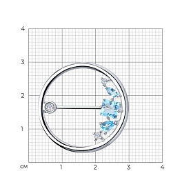 Брошь SOKOLOV - Серебро 925, Топаз, Фианит (арт. 92040089)