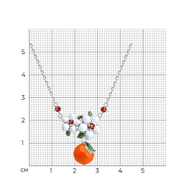 Колье SOKOLOV - Серебро 925, Фианит, Эмаль (арт. 94071103)