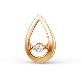 Подвеска ЮФ Династия - Золото 375, Фианит (арт. 000703-5102)