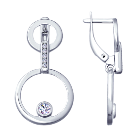 Серьги SOKOLOV - Серебро 925, Фианит (арт. 94022968)