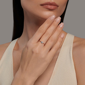 Кольцо SOKOLOV - Золото 375, Фианит (арт. 018982-4)