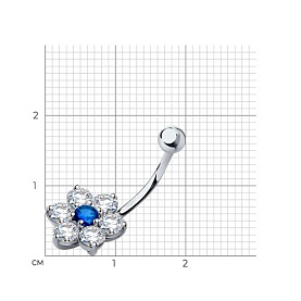 Пирсинг SOKOLOV - Серебро 925, Фианит (арт. 94060048)
