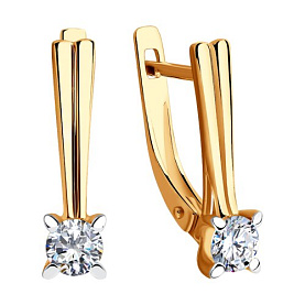 Серьги Diamant - Золото 585, Фианит (арт. 51-120-00782-1)