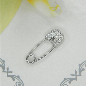 Булавка Галатея - Серебро 925, Фианит (арт. 9014.1)