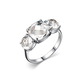 Кольцо Дар - Серебро 925, Горный хрусталь (арт. К-5065рб429)