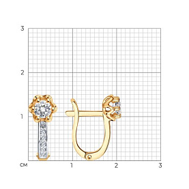 Серьги SOKOLOV - Серебро 925, Фианит (арт. 93020535)