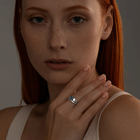 Кольцо SOKOLOV - Серебро 925, Топаз лондон (арт. 92011827)