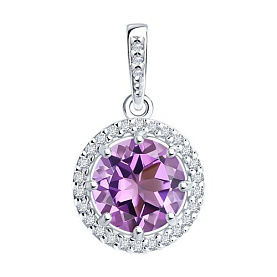 Подвеска Diamant - Серебро 925, Аметист (арт. 94-330-02052-3)