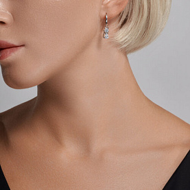 Серьги SOKOLOV - Серебро 925, Фианит (арт. 94026039)