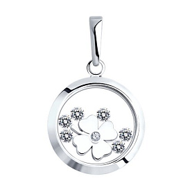 Подвеска SOKOLOV - Серебро 925, Фианит (арт. 94033077)