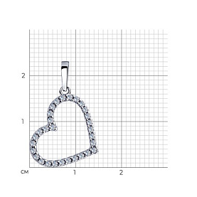 Подвеска SOKOLOV - Серебро 925, Фианит (арт. 94032263)