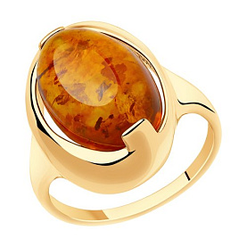 Кольцо Diamant - Серебро 925, Янтарь (арт. 93-310-00477-1)