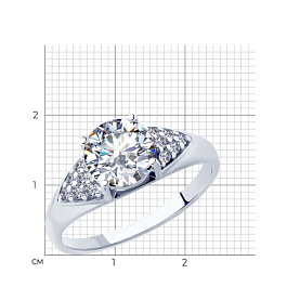 Кольцо SOKOLOV - Серебро 925, Фианит (арт. 94012876)