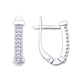 Серьги SOKOLOV - Серебро 925, Фианит (арт. 94021783)
