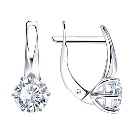 Серьги SOKOLOV - Серебро 925, Бриллианит (арт. 94027689)