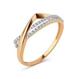 Кольцо ЮФ Династия - Золото 585, Фианит (арт. 023361-1102)