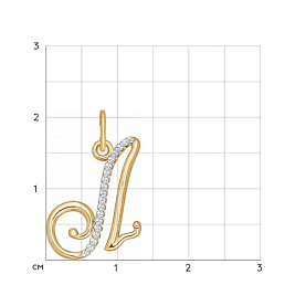Подвеска SOKOLOV - Золото 585, Фианит (арт. 034534)