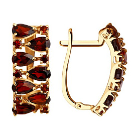 Серьги SOKOLOV - Золото 585, Гранат (арт. 724551)